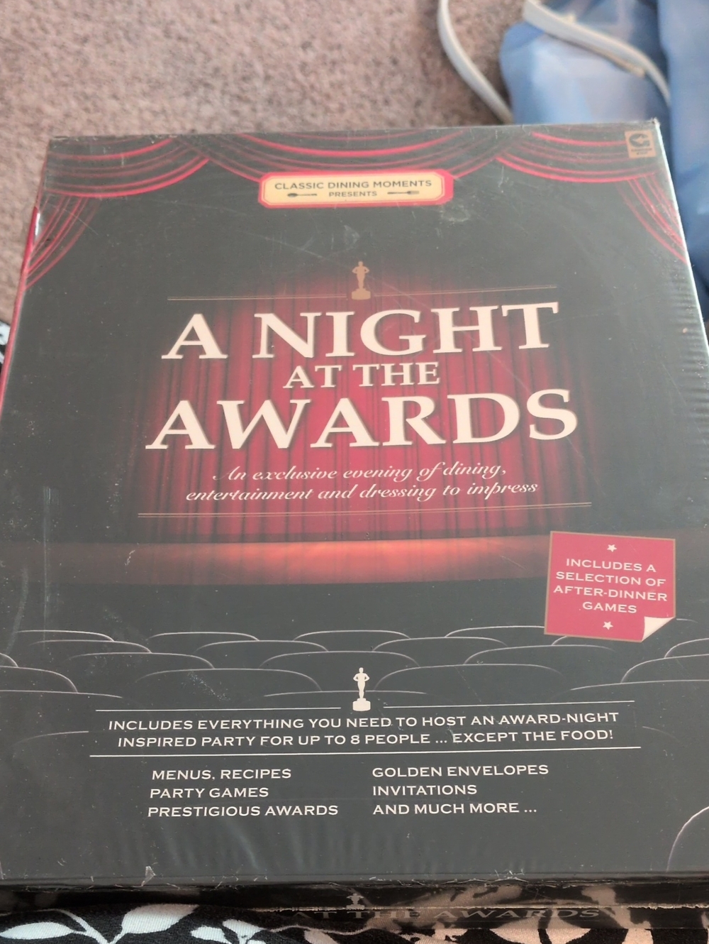 A Night at the Awards Party Game Box - Black & Red